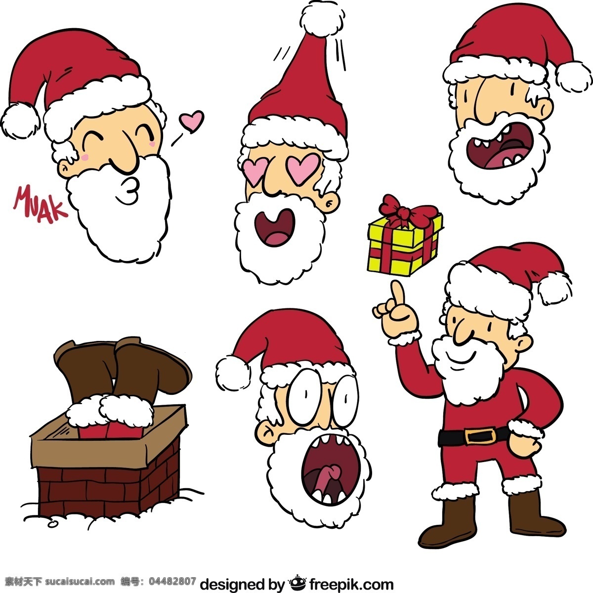 圣 塔克 劳斯 性格 圣诞节 一方面 新的一年 新年快乐 圣诞快乐 卡通 冬天 手绘 快乐 圣诞老人 克劳斯 庆典 新假期 画画 今年 卡通人物 节日快乐 白色