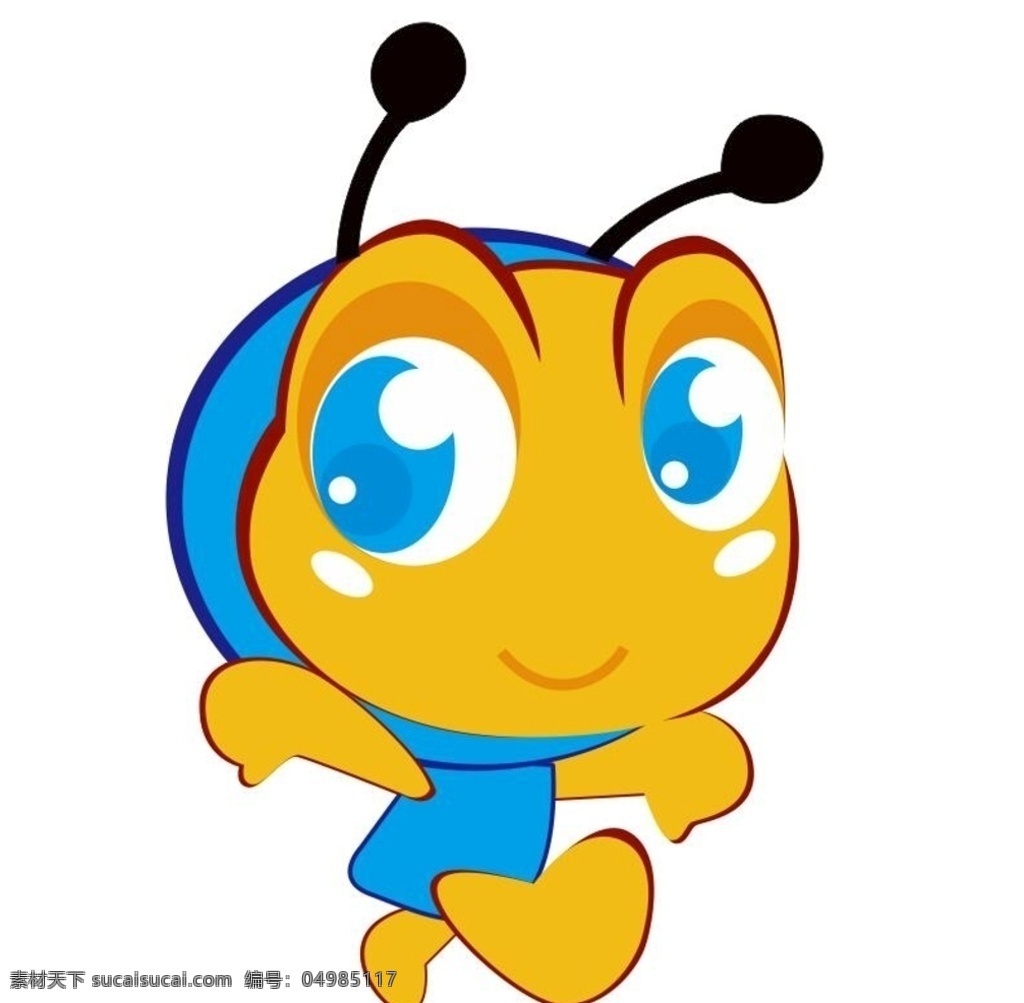 卡通可爱蜜蜂 卡通 小可爱 蜜蜂 矢量图 大眼睛 动漫动画 动漫人物