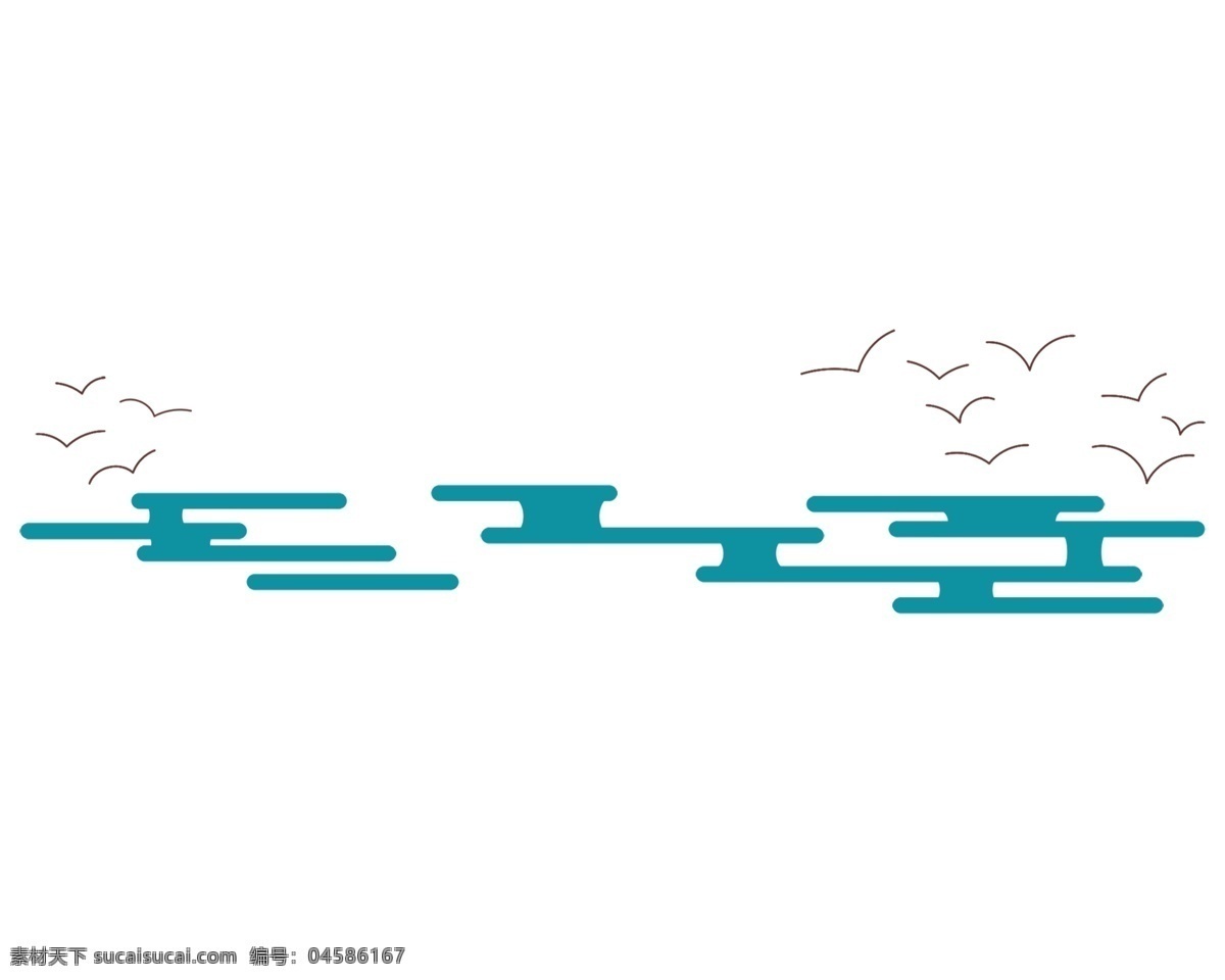 手绘 燕子 分割线 插画 手绘分割线 燕子分割线 蓝色分割线 分割线装饰 飞翔的小鸟 分割线插画