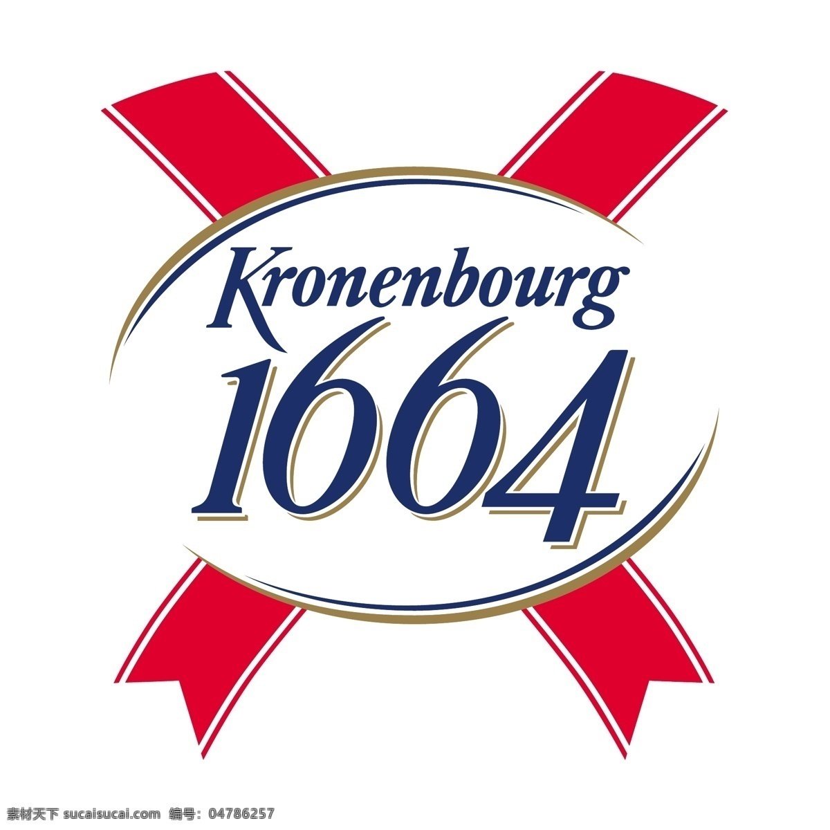 自由 kronenbourg 1664标识 标识 白色