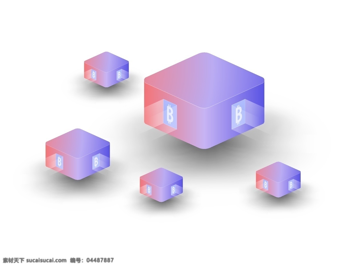 矢量 立体 方块 元素 彩色 渐变 立体方块 ai元素 免扣元素