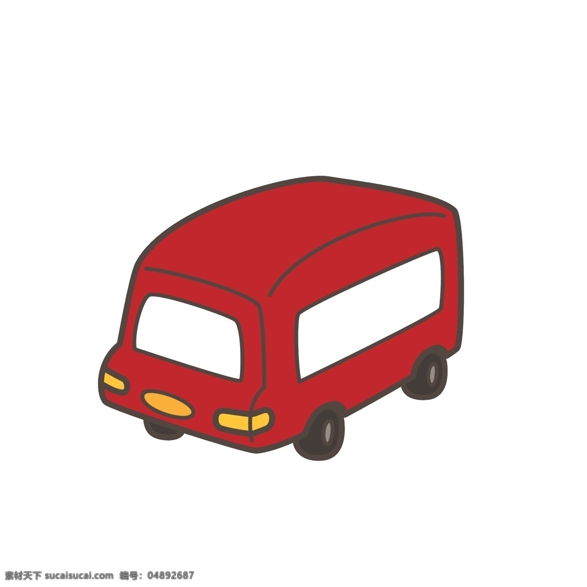 矢量 可爱 卡通 风格 玩具 巴士 车 玩具车