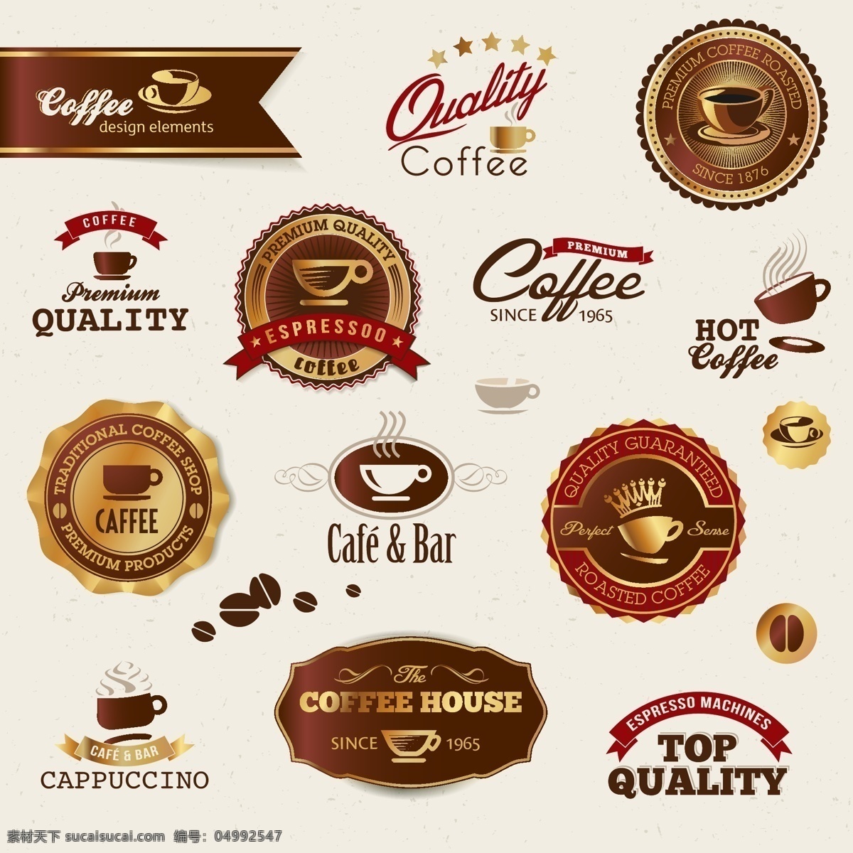 咖啡 纯棉 主题 商品标签 矢量 标志 棉花 图标 矢量图 其他矢量图