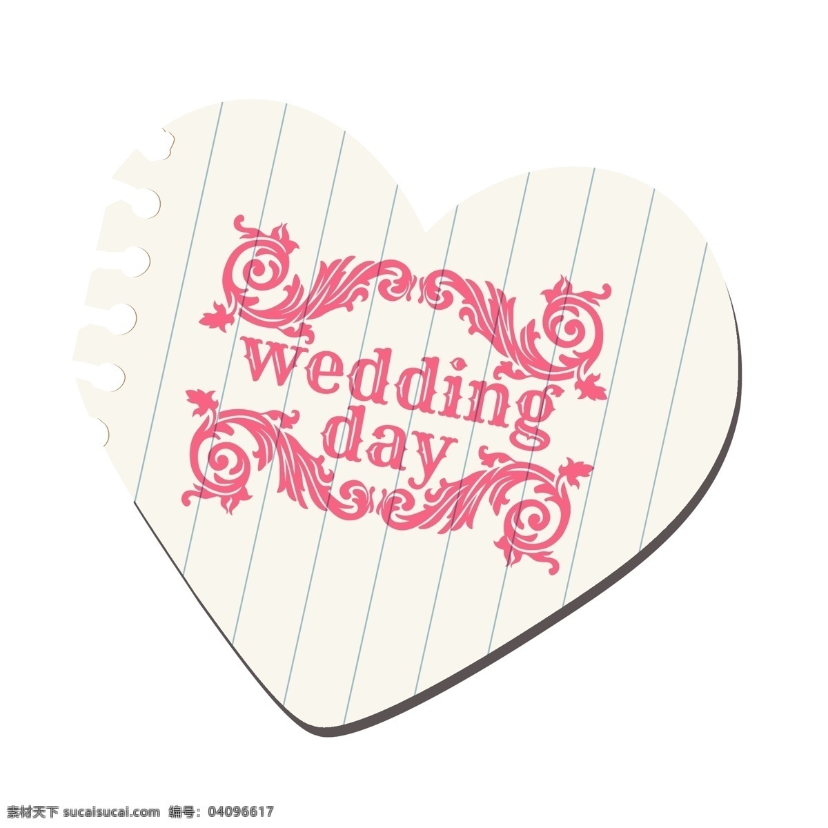 结婚 纪念日 元素 粉色 字母 花纹 信纸