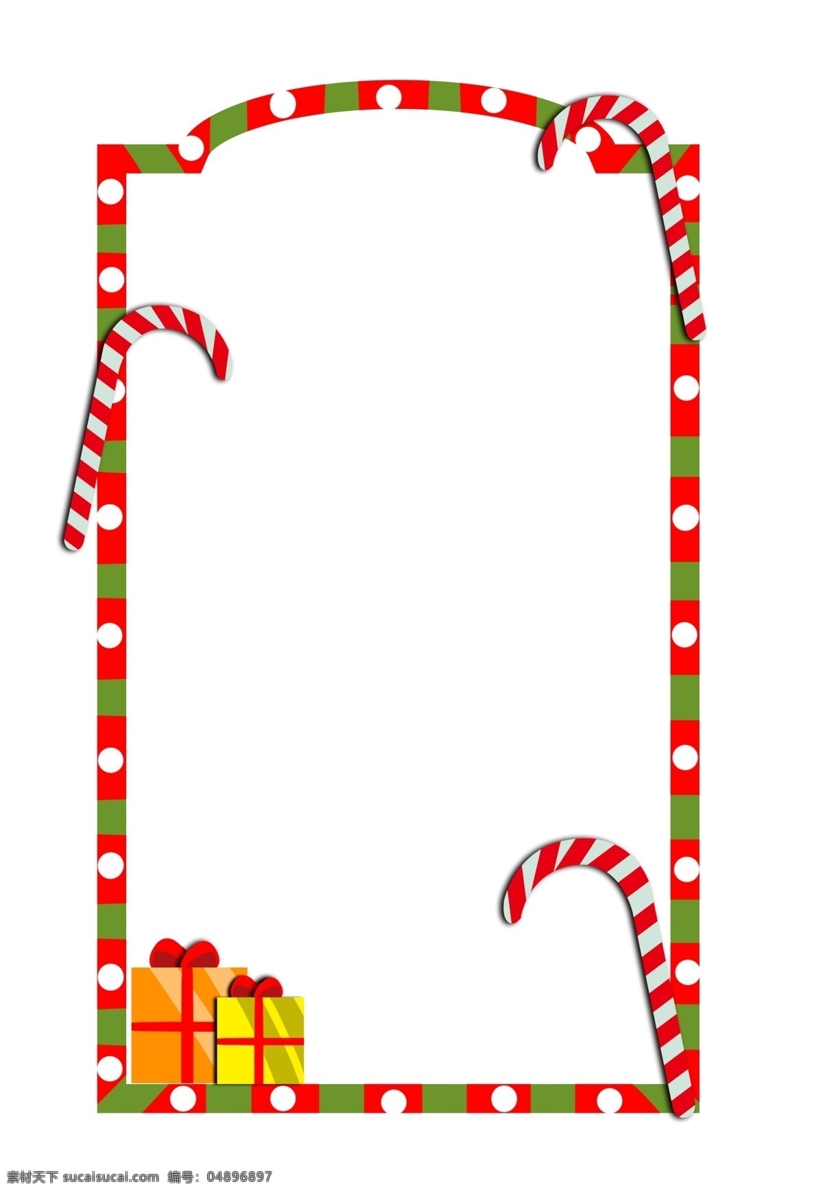 圣诞节 糖果 边框 插画 红色的边框 边框装饰 边框插画 漂亮的边框 手绘 红色