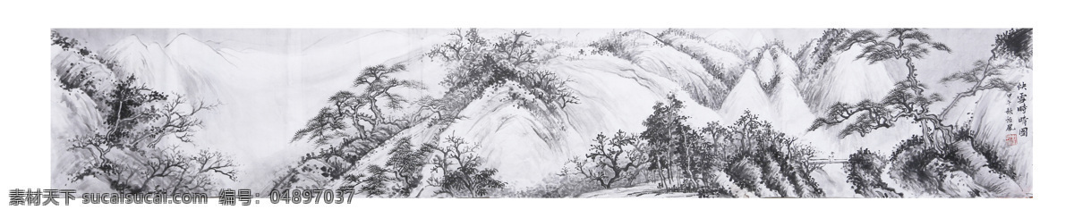 快雪时晴图 山水画 水墨山水画 山水国画 风景画 工笔山水画 山水风景 古画 国画 文化艺术 绘画书法