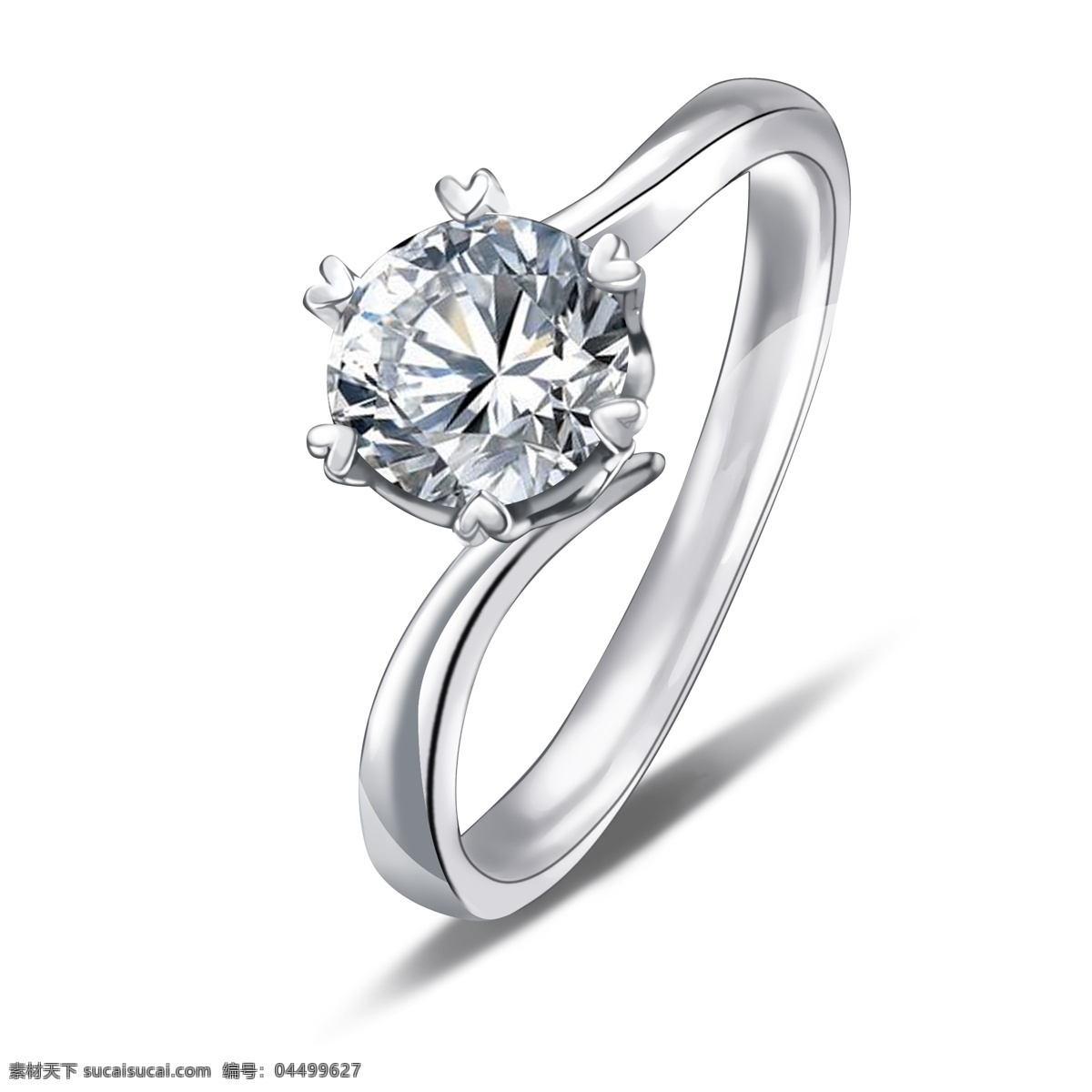 心形 六 爪 钻石 戒指 免 抠 元素 装饰 六爪 免抠元素 装饰元素 六爪钻石 钻石戒指 分层