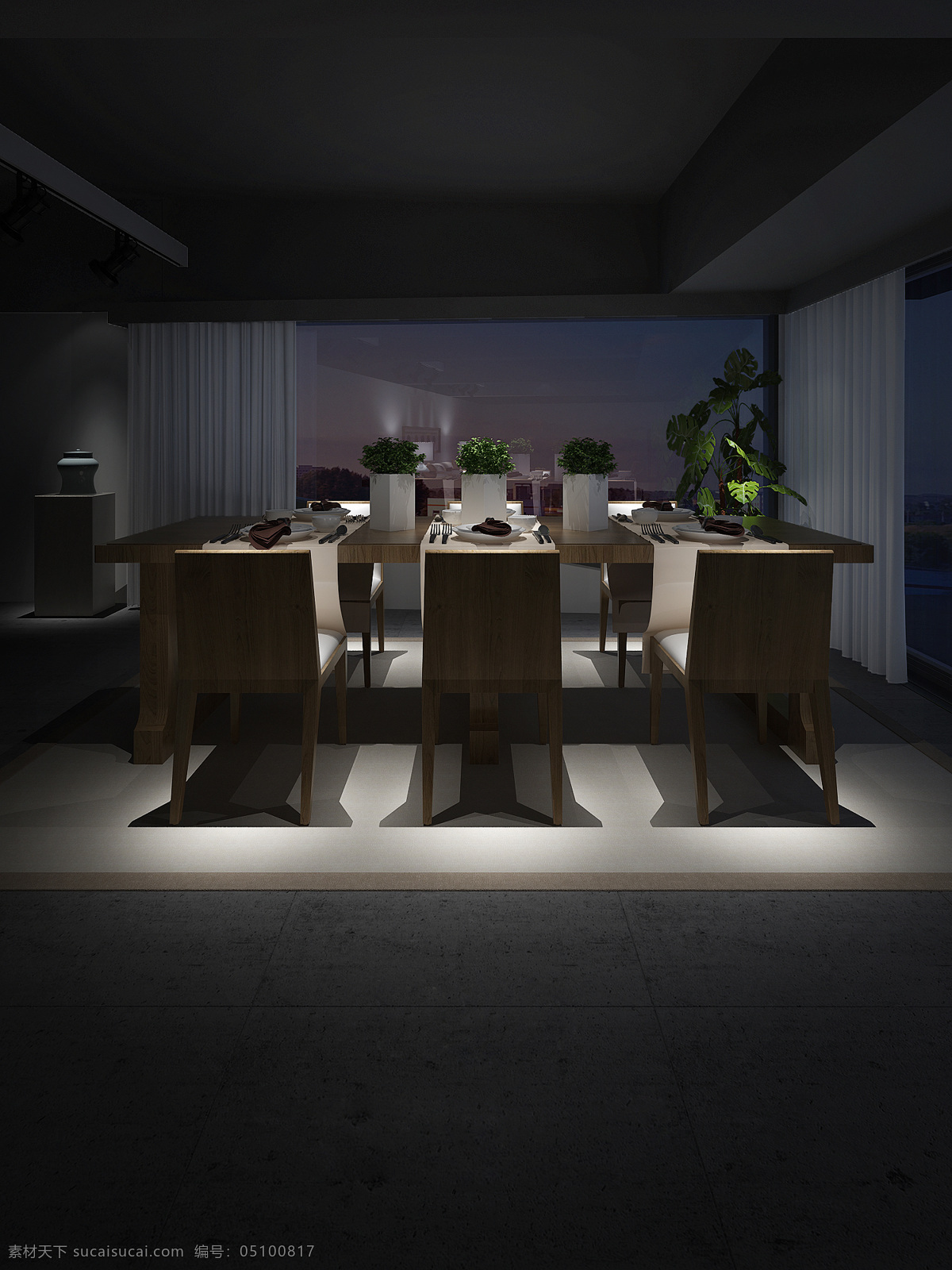 中式 餐厅 餐桌 效果图 中式餐厅 原木桌椅 灯光