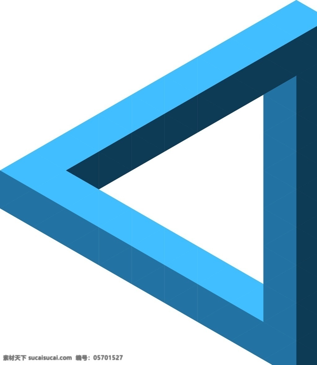d 三角形 元素 蓝色 矛盾空间 立体