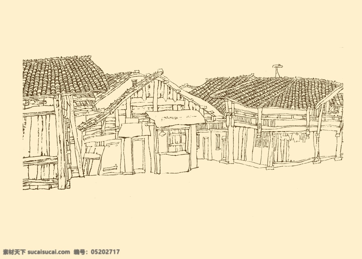 皖南古民居 白描 构图 建筑 古建筑 线描 勾勒 线条 民居 速写 钢笔画 徽派建筑 皖南 古 资料集 风景 分层 源文件