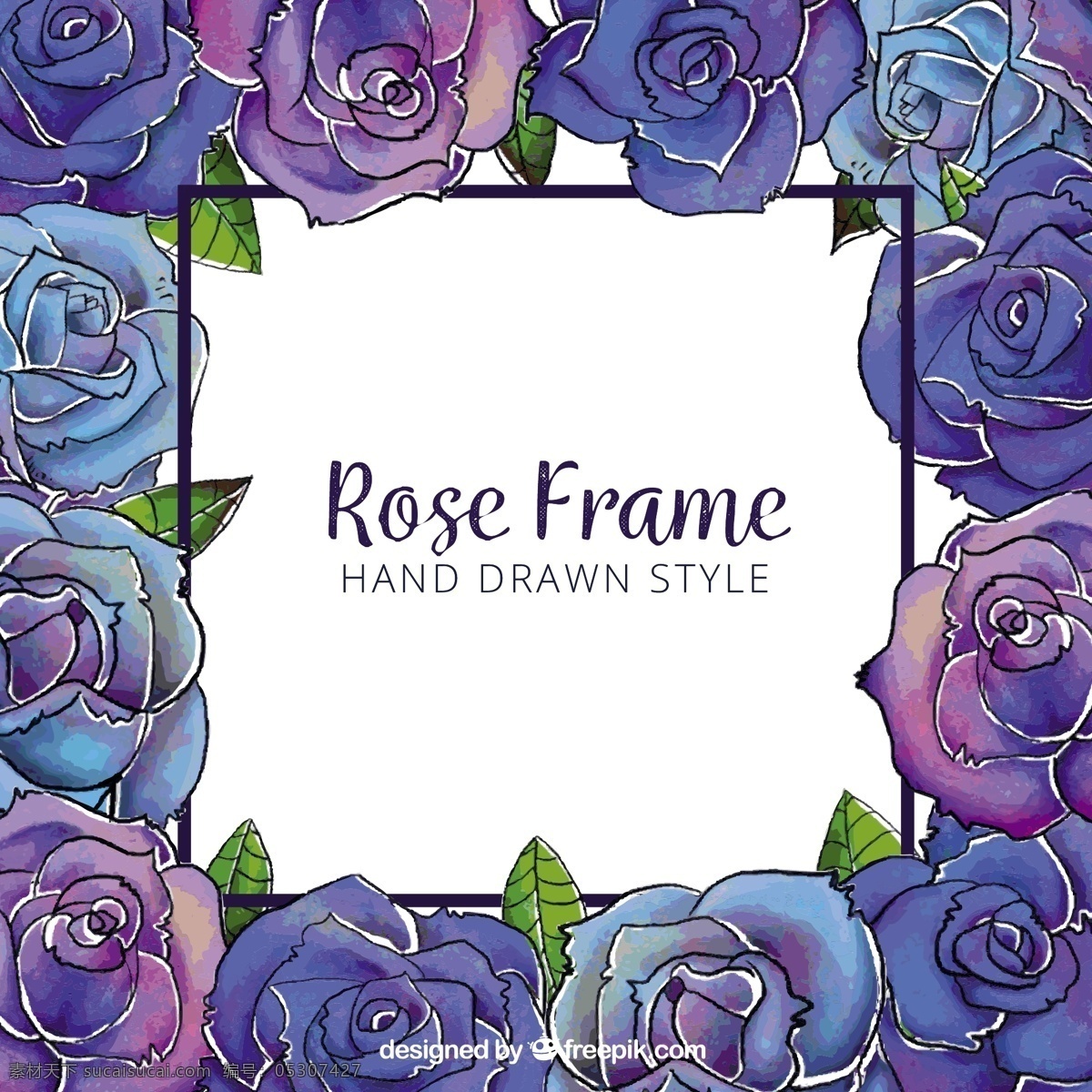 精美 玫瑰 图案 边框 背景 矢量 设计素材 玫瑰图案