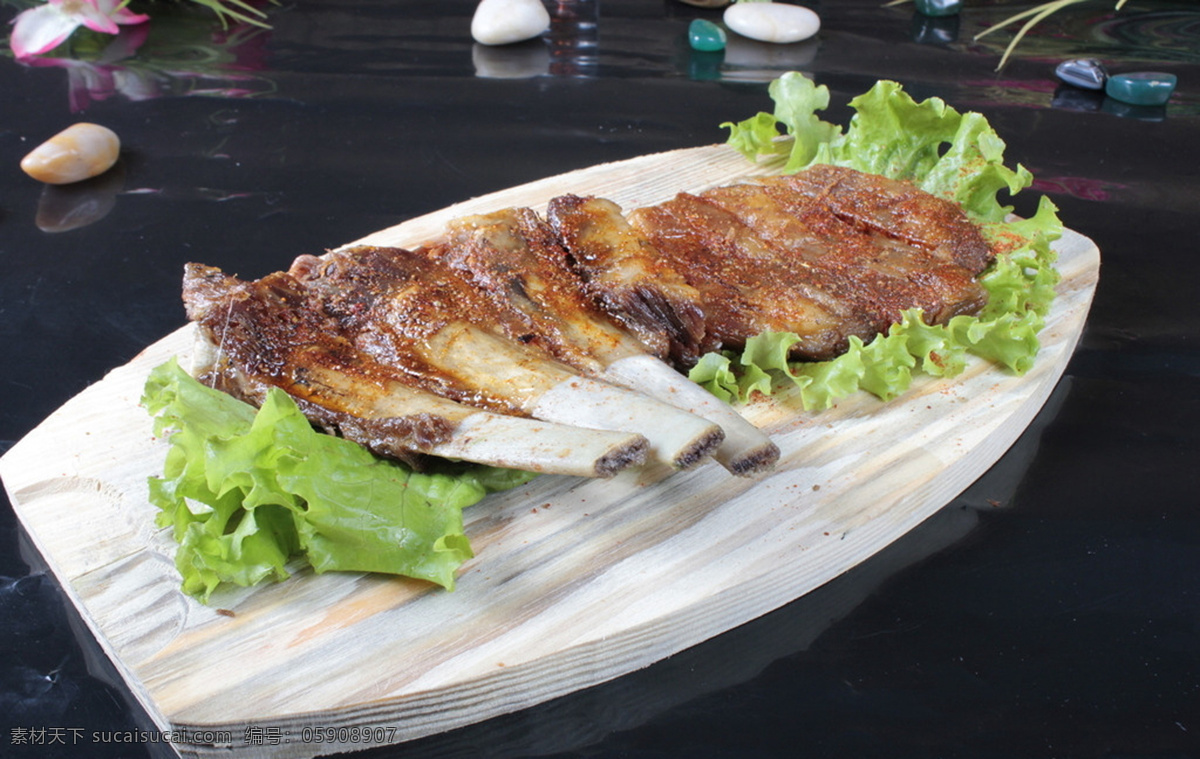 草原烤羊排 美食 传统美食 餐饮美食 高清菜谱用图