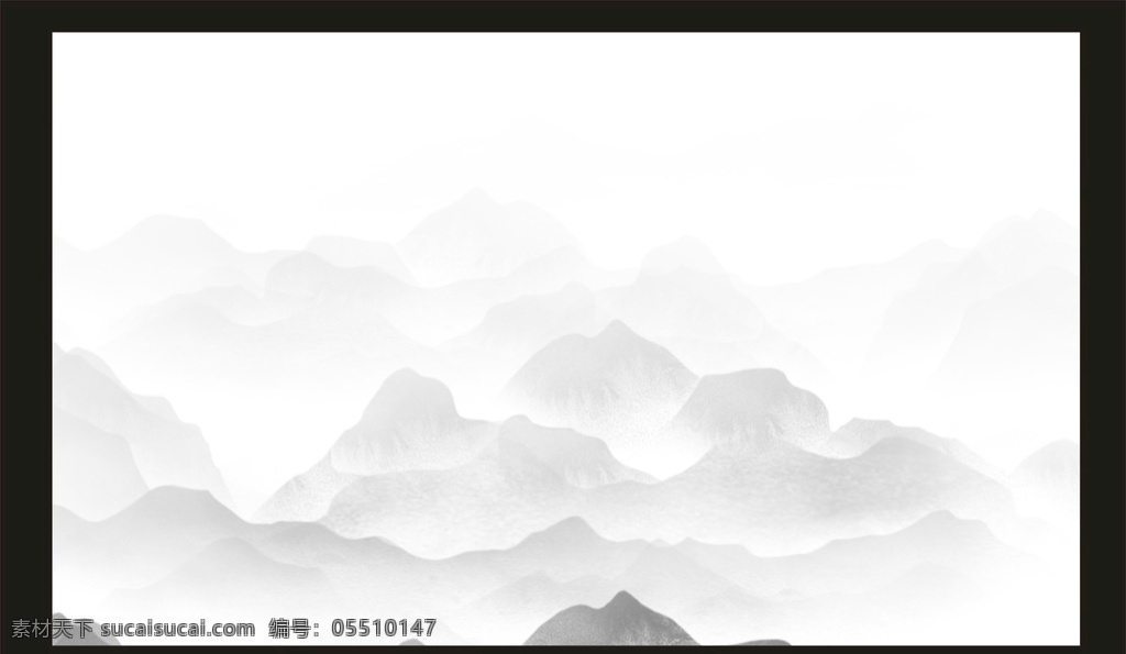 山水模板下载 模版下载 水墨山水 山水 分层绘画 山水画 绿色 风景