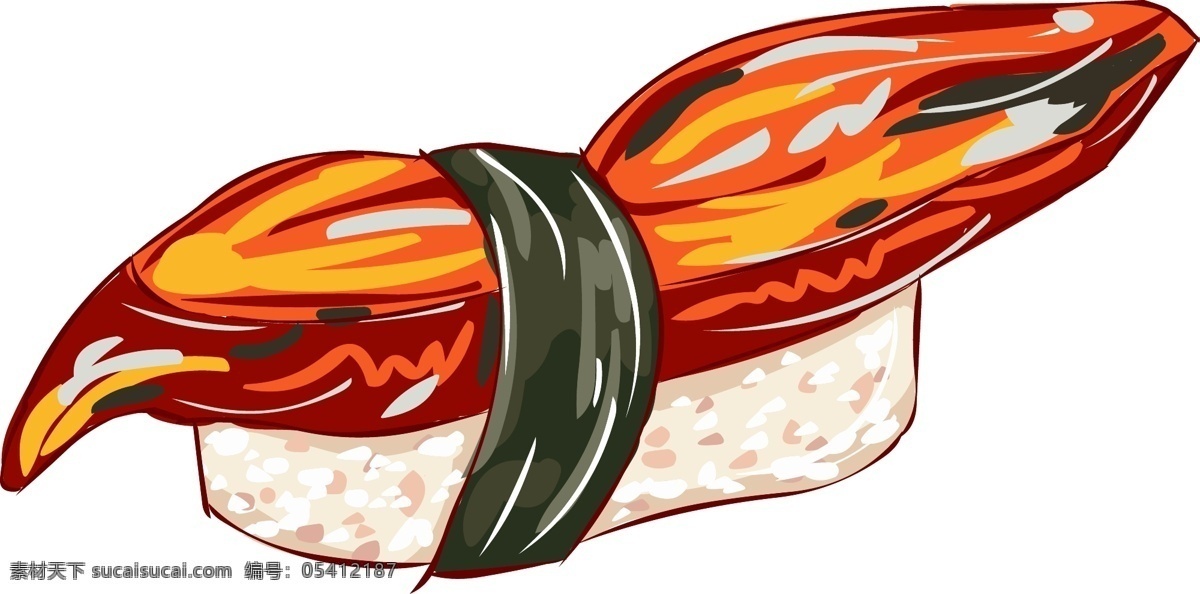 手绘 美食 日本料理 寿司 手绘美食 食物 手绘寿司