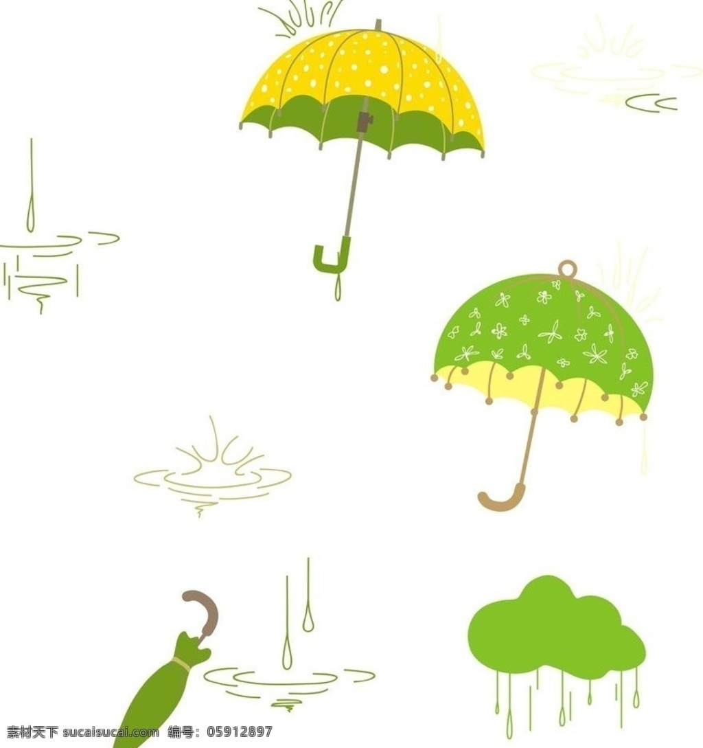 雨伞 卡通雨伞 可爱卡通 小伞 分层