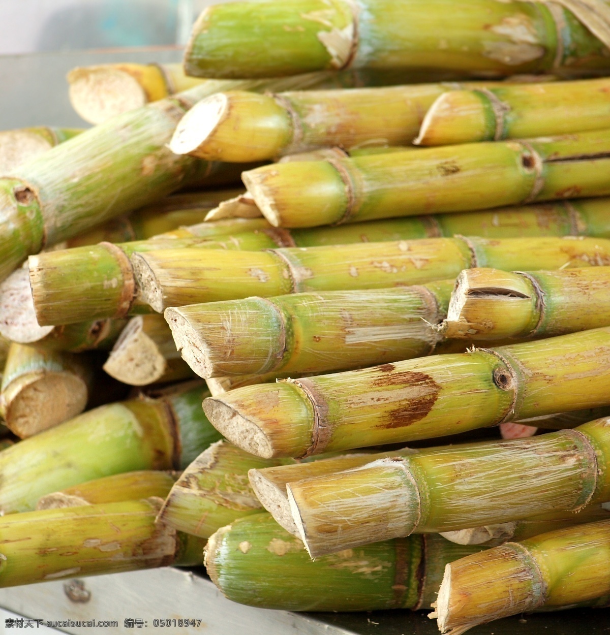 甘蔗 水果 超市 竹筐 背景 食物 生物世界