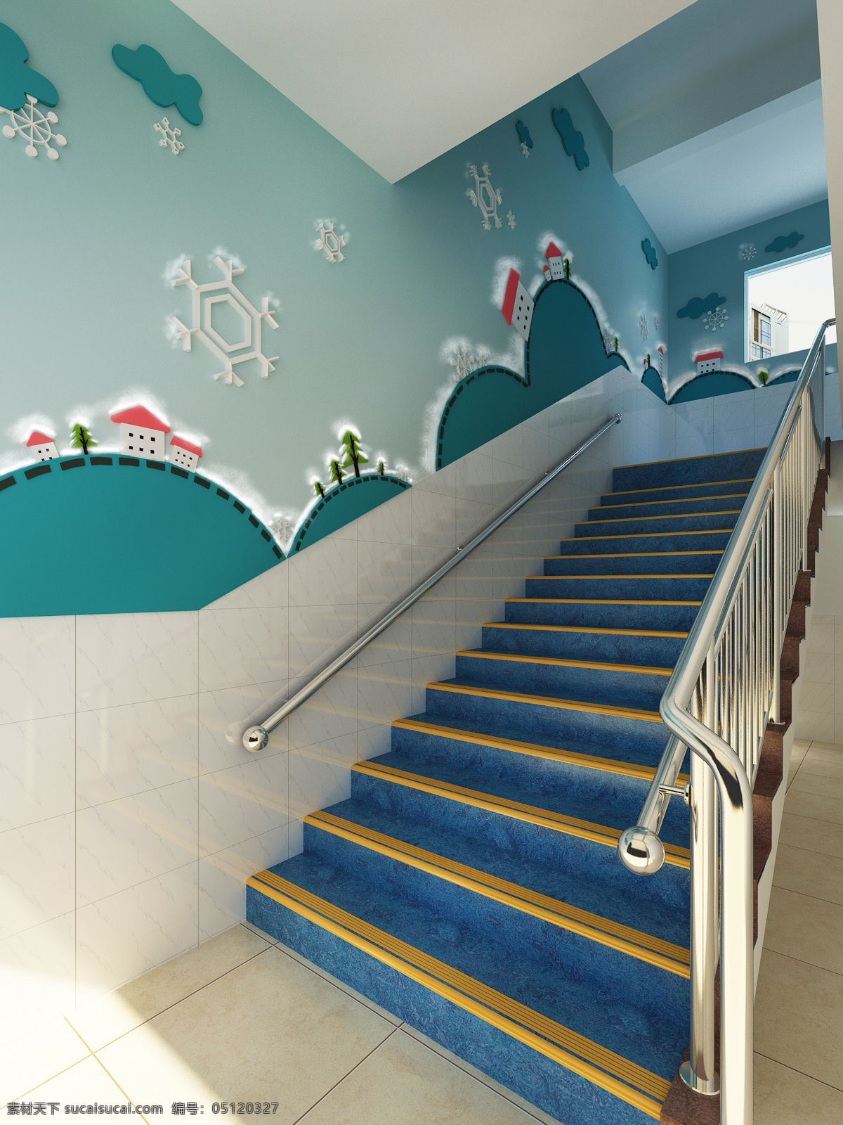 环境设计 立体 楼梯 墙画 室内设计 幼儿园 楼梯间 设计素材 模板下载 幼儿园楼梯间 家居装饰素材