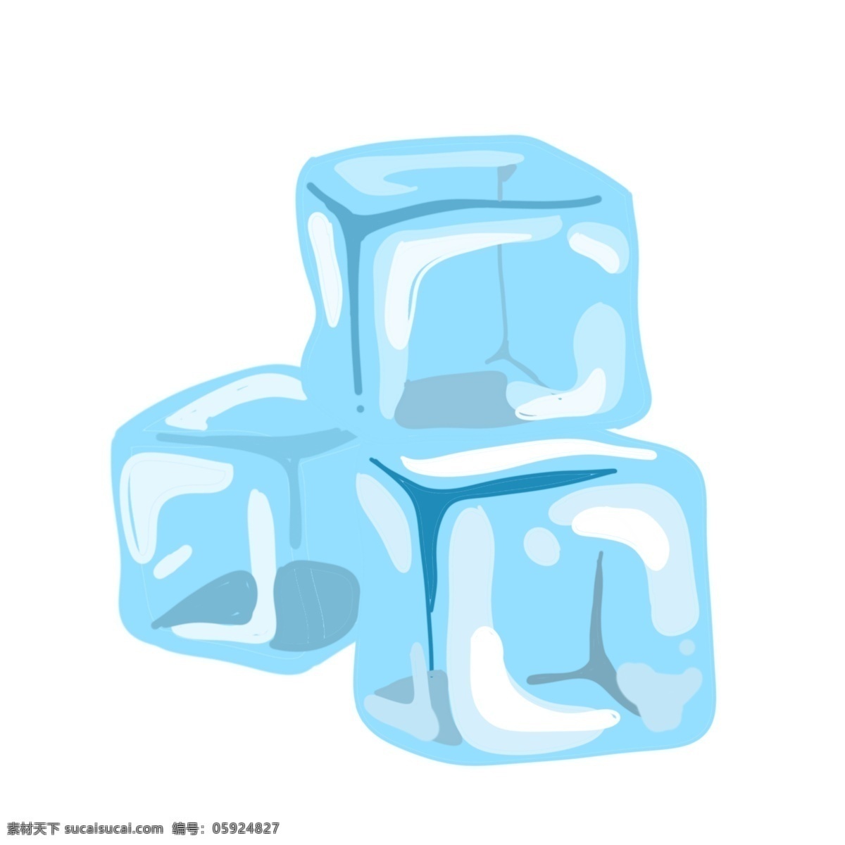 重叠 冰块 装饰 插画 重叠的冰块 蓝色的冰块 漂亮的冰块 创意冰块 立体冰块 精美冰块 夏日冰块