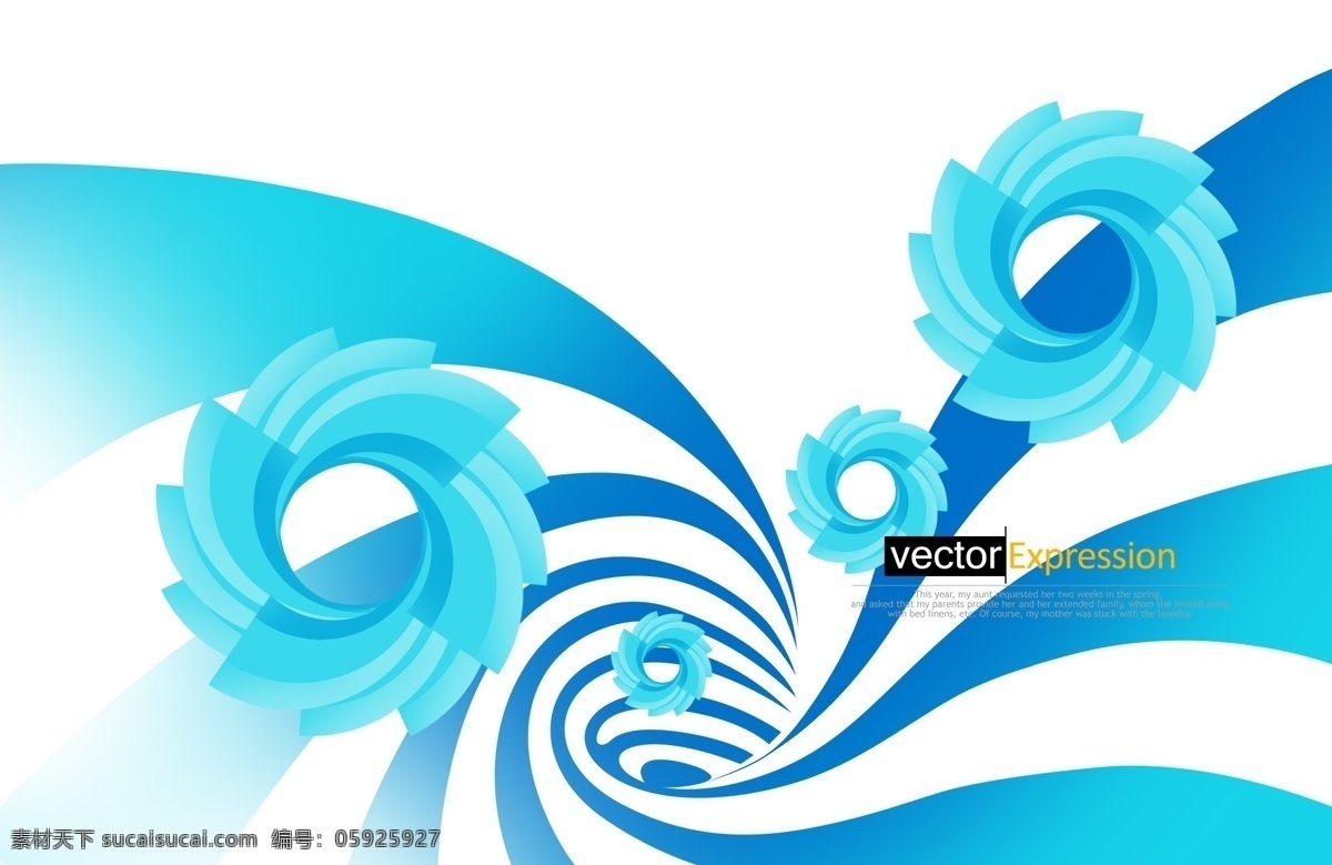 立体 平面 圆形 齿轮 风车 广告 蓝色 色彩 颜色 花纹 底纹 背景 锯齿 工业 韩国 分层 源文件