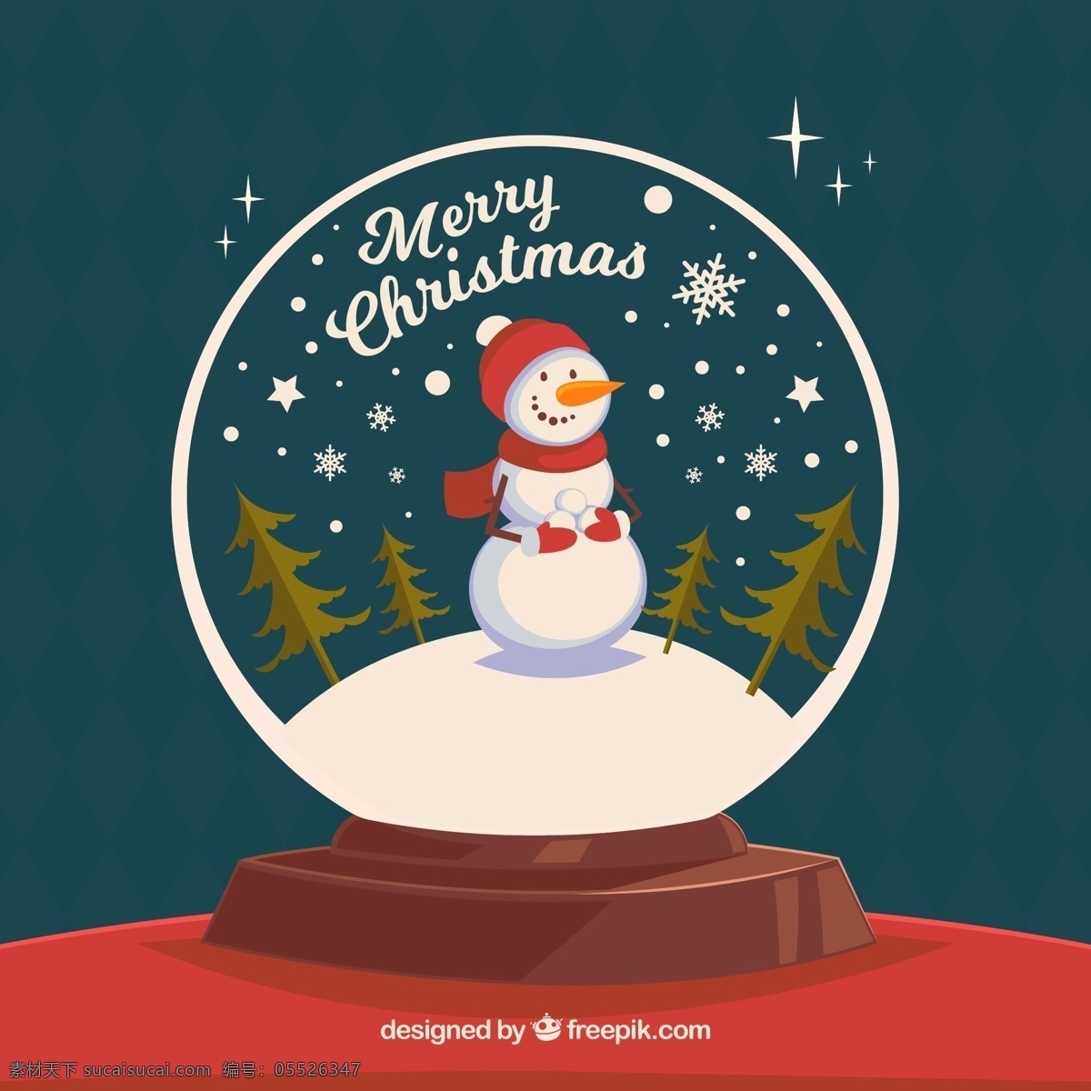可爱 圣诞节 雪人 雪花 玻璃球 christmas 松树