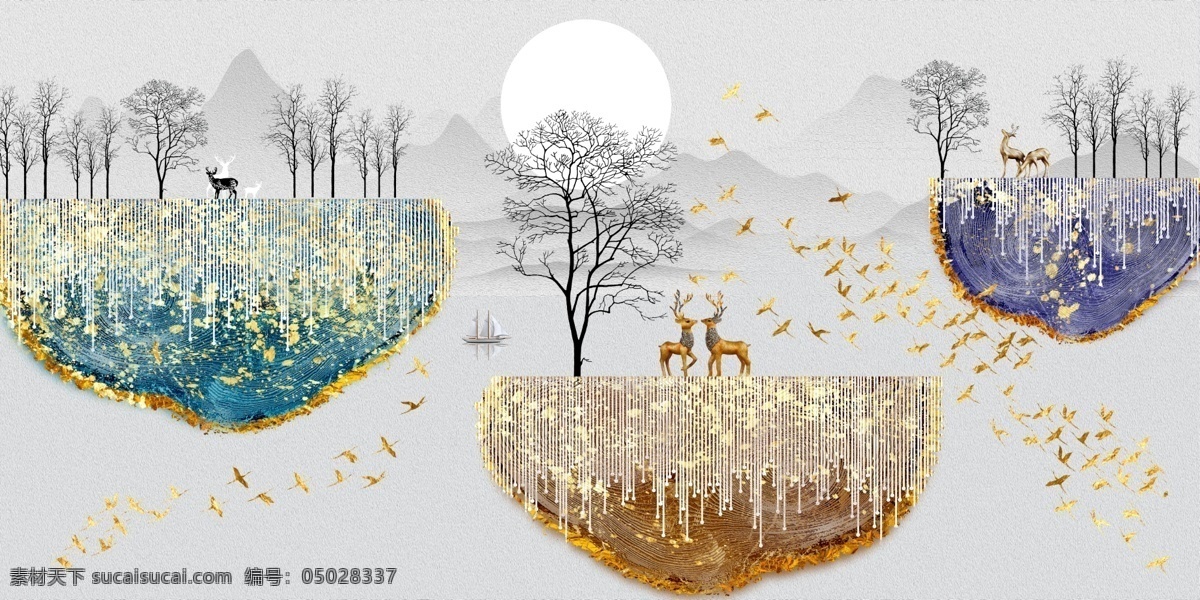 新 中式 鎏金 金箔 意境 山水 装饰画 金色 飞鸟 麋鹿 中国风 北欧 3d 浮雕 立体 室内 手绘 抽象 轻奢 创意 晶瓷 晶贝 现代 简约 后现代 风格 客厅 卧室 餐厅 家居 酒店 装修 沙发 床头 横拼 背景墙 背景画 晶钻画 无框画 壁画 环境设计