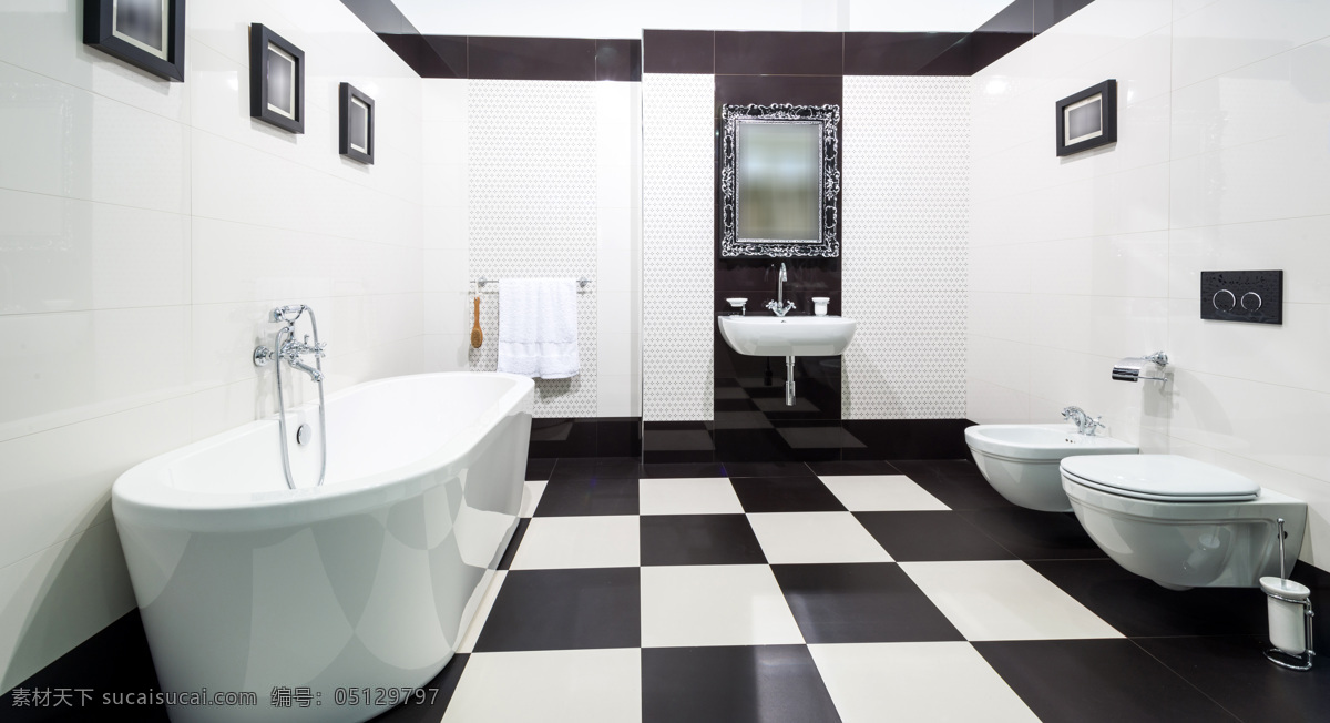 黑白 格子 卫生间 洗手台 镜子 淋浴房 装修设计 装饰装潢 浴室设计 装潢设计 浴室效果图 室内设计 环境家居