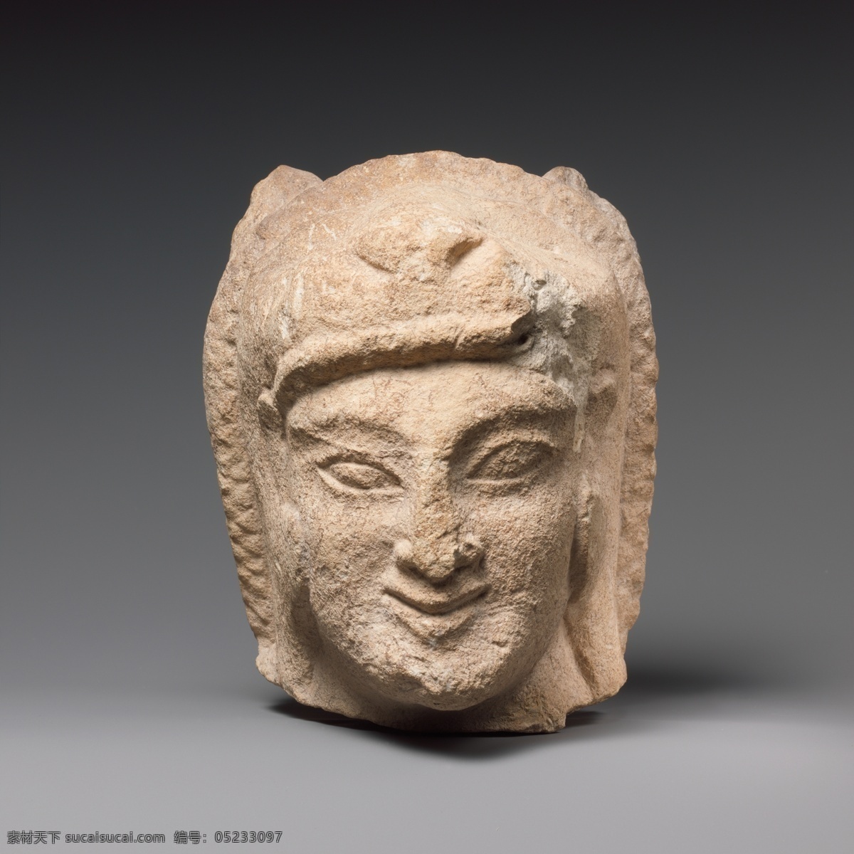 石雕 雕刻 雕塑 头像 埃及 微笑 传统文化 文化艺术