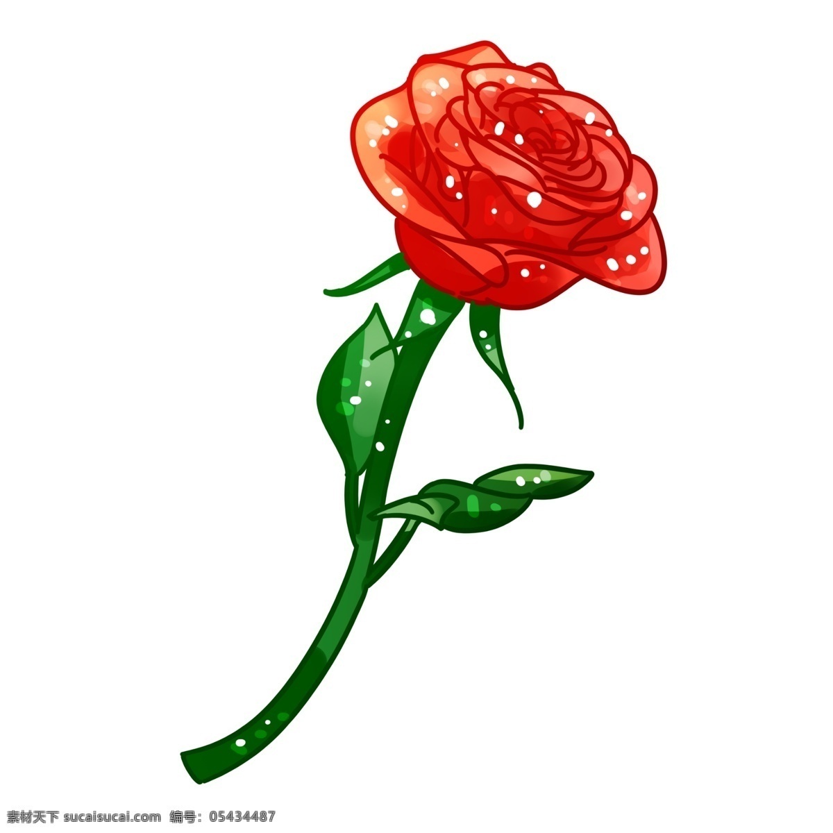 支 红色 玫瑰花 元素 商用 红玫瑰 一朵