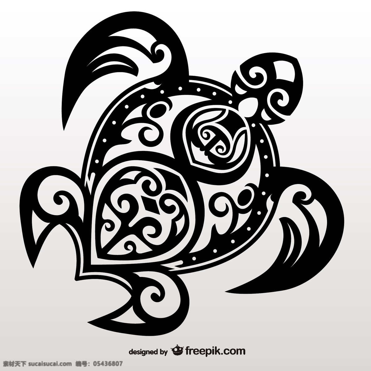 龟 部落 纹身 向量 摘要设计 边框 装饰 模板 艺术 黑色 油墨 插图 抽象的设计 编辑 指甲花 集艺术 白色