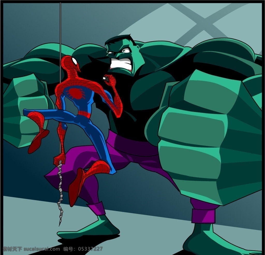 蜘蛛侠 绿 巨人 绿巨人 威漫 英雄人物 战斗 漫画 卡通 浩克 矢量图 动漫动画 动漫人物