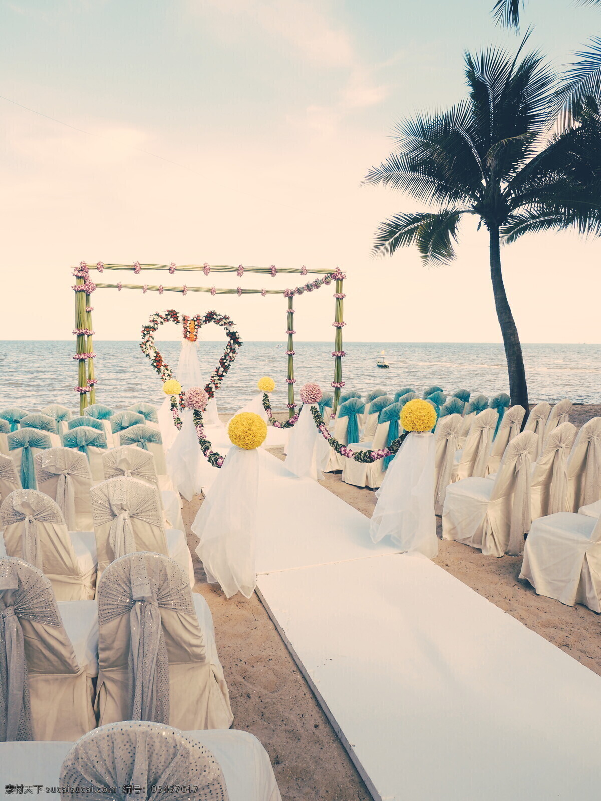 浪漫 海边 婚礼布置 自然 风景 风光 海水