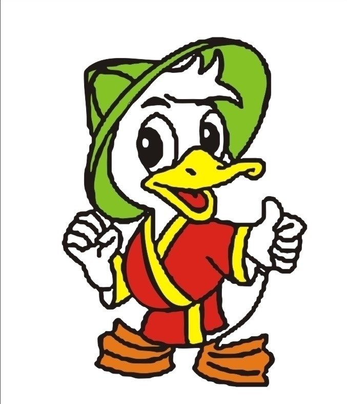矢量丑小鸭 鸭子 丑小鸭 动画 logo 标志 红色 绿色 矢量素材 其他矢量 矢量