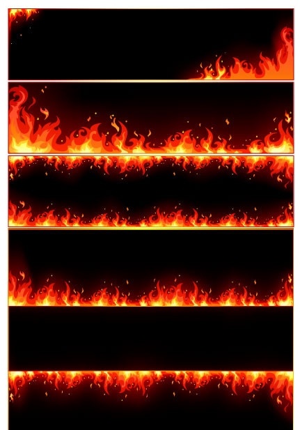 燃烧 火焰 边框 矢量 火苗 火 矢量素材 底纹背景 底纹边框