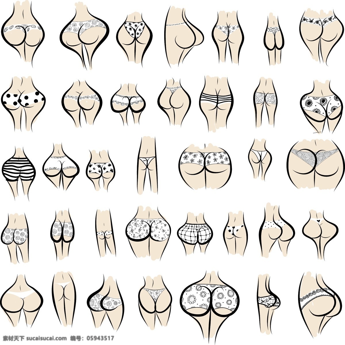 女性臀部图标 女性臀部 内裤 性感内衣 时尚内衣 蕾丝 矢量 图标 标志 标签 logo 小图标 标识标志图标