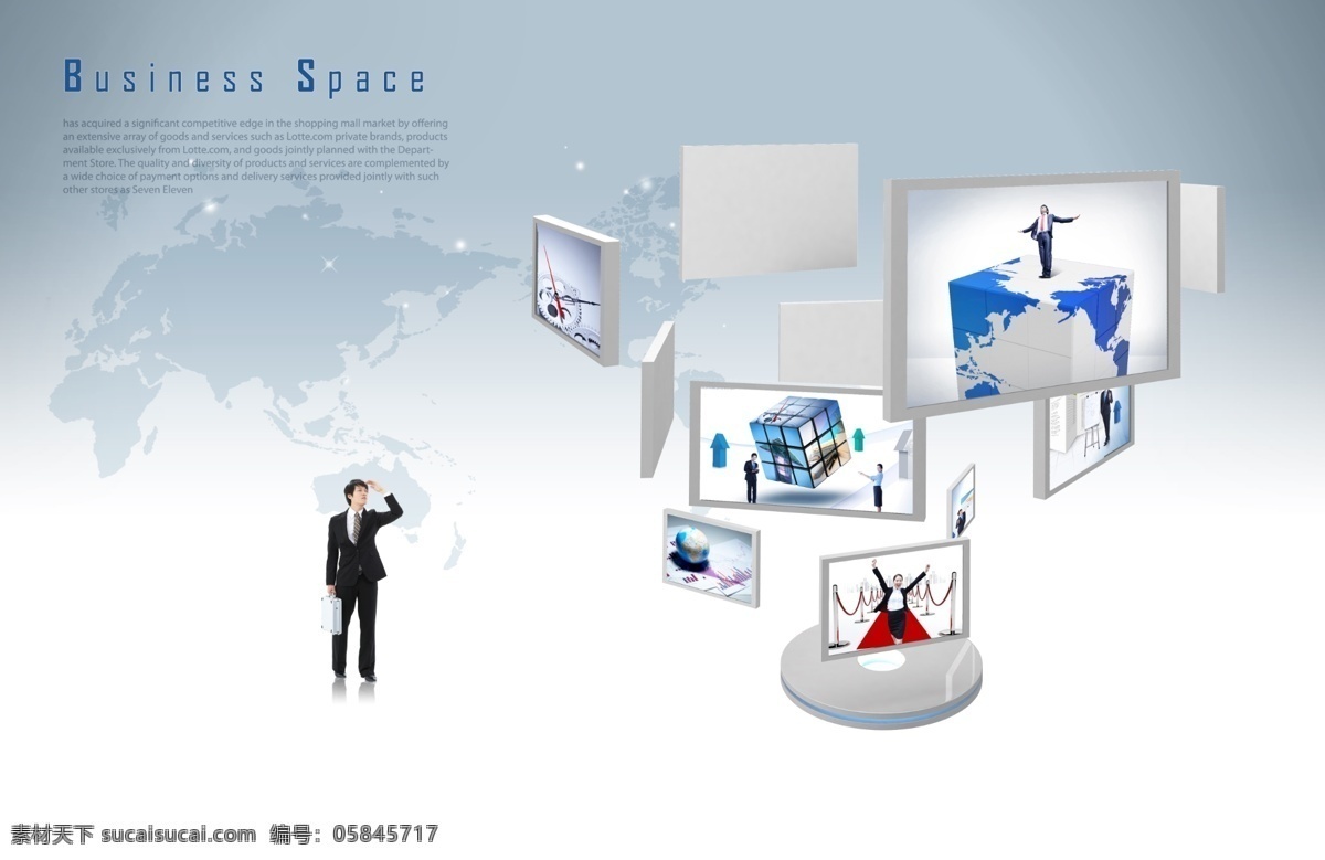 人物 悬浮 立方体 分层 韩国素材 no2 商务 商业 创意设计 金融 财经 灰色 男性 男人 职场 几何体 手提箱 世界地图 白色