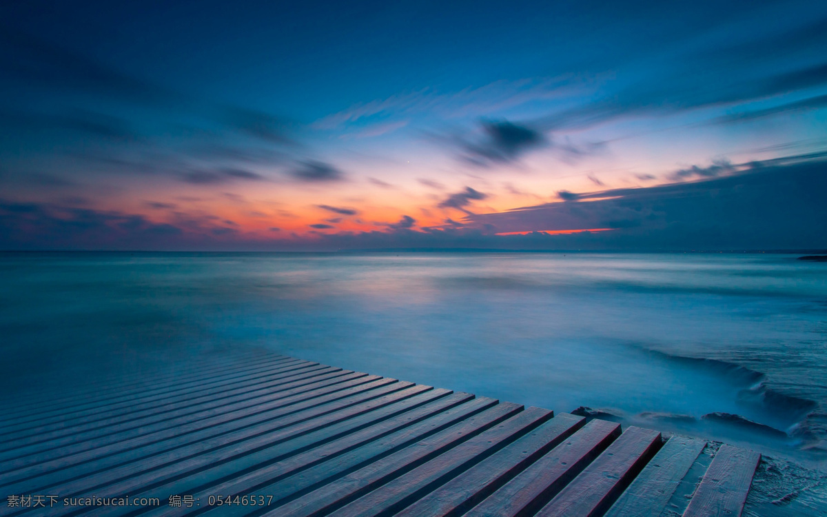 唯美 蓝色 海岸 风景 黄昏 湖泊 海面