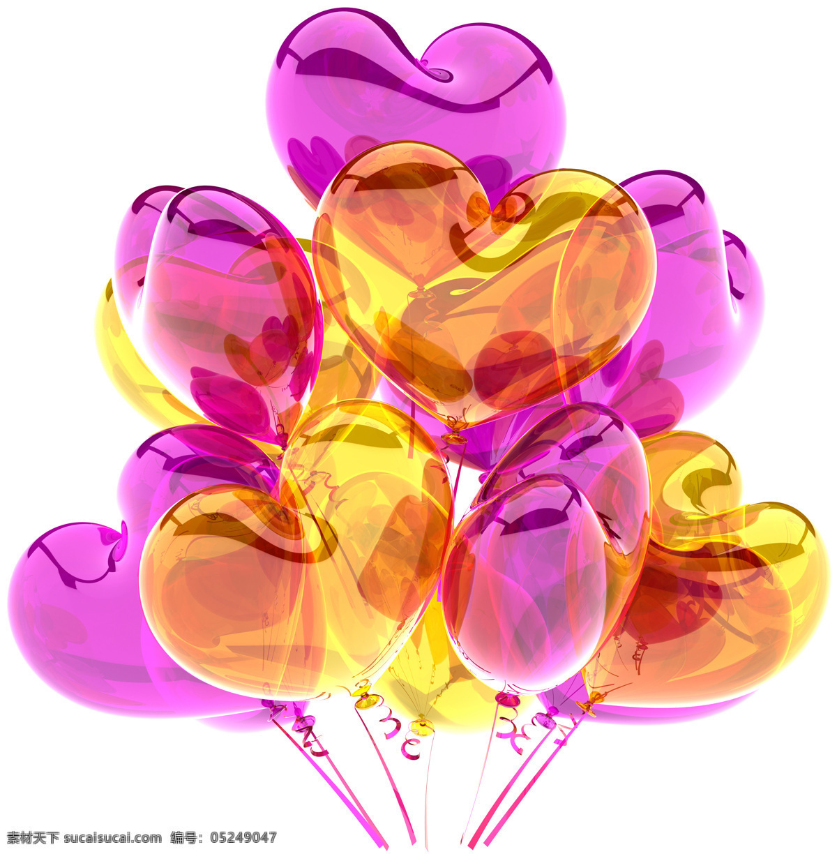 彩色 心形 气球 彩色气球 彩球 节日气球 节日彩球 节日素材 节日庆祝 3d设计 心形气球 其他类别 生活百科
