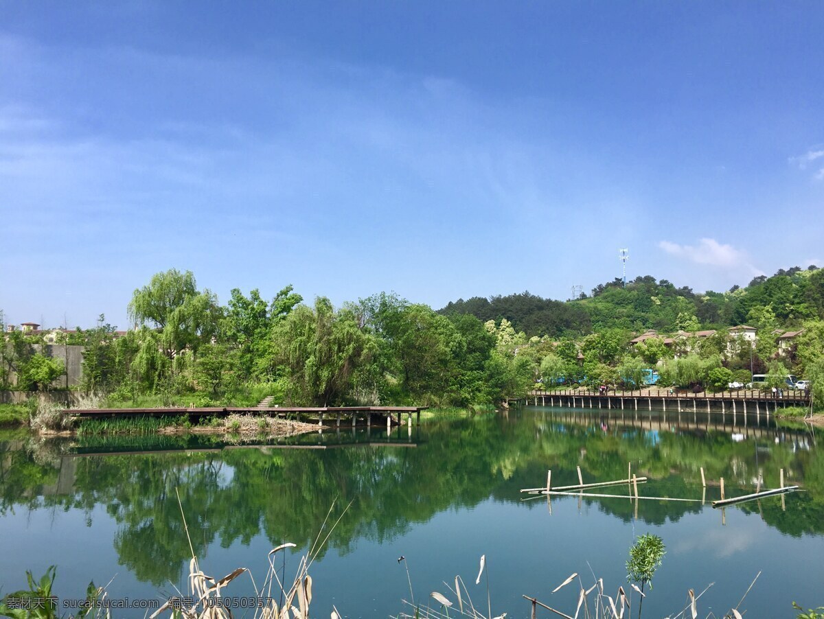 杭州 临安 青山湖 青山绿水 蓝天白云 自然景色 自然景观 山水风景