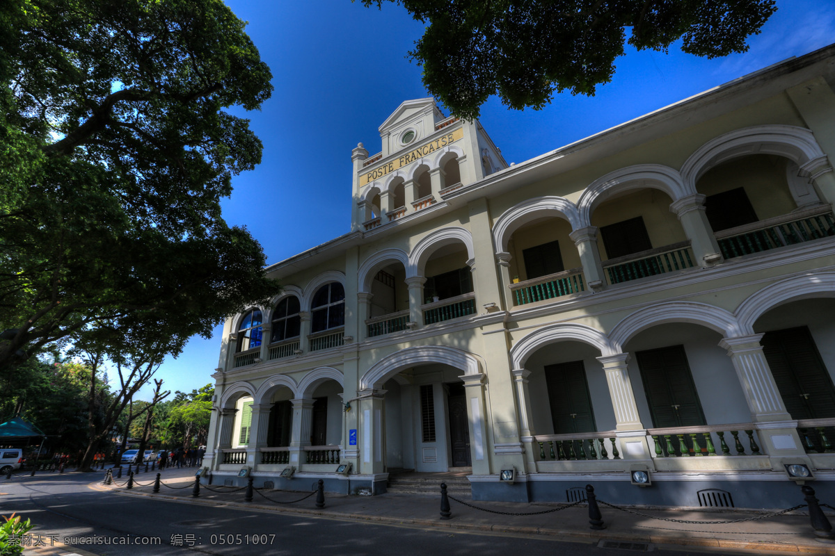 广州沙面 旅游区 风景区 休闲胜地 树木葱茏 欧洲建筑群 古建筑 街道 自助游 国内旅游 旅游摄影