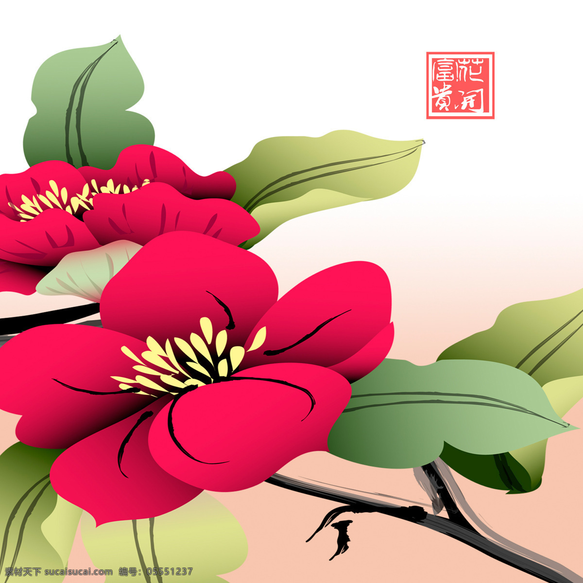 中国 风 梅花 三联 挂画