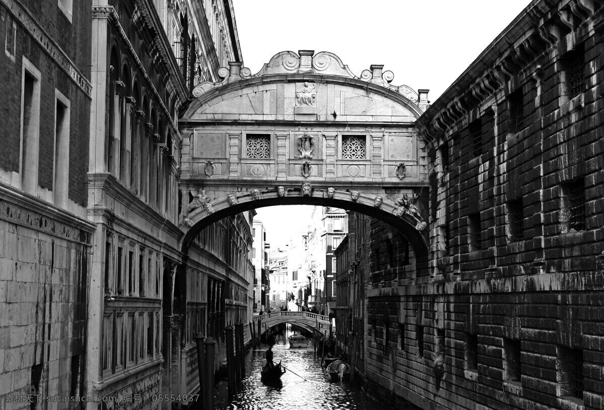 黑 白色 威尼斯 叹息 桥 高清 叹息桥 黑白 建筑 欧洲 古老