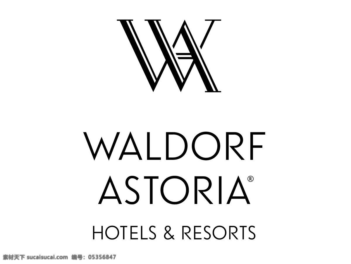 waldorf 阿斯 托利亚 酒店 矢量标志下载 免费矢量标识 商标 品牌标识 标识 矢量 免费 品牌 公司 白色