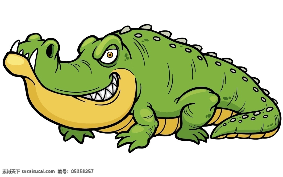 鳄鱼 卡通动物 可爱 手绘 卡通设计 矢量 生物世界 野生动物