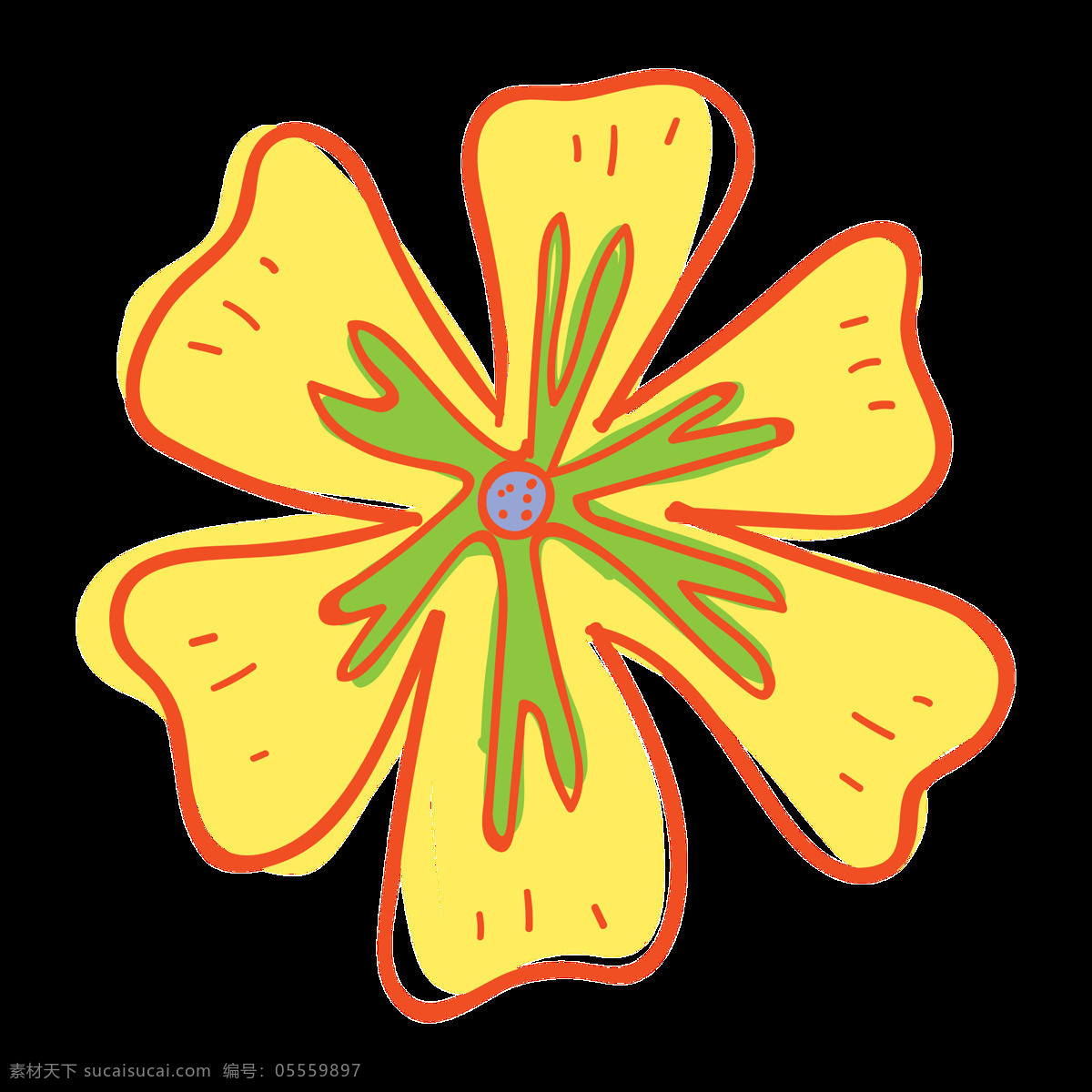 青黄 花瓣 透明 装饰 花朵 黄色 免扣素材 透明素材 装饰图案