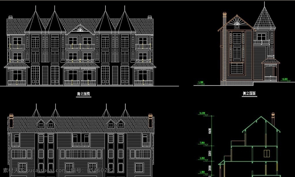 多种别墅户型 cad dwg 图纸 平面图 装修 装饰 施工图 立面图 剖面图 室内设计 建筑设计 别墅 私宅 别业 公馆 别墅图纸大全 环境设计 源文件