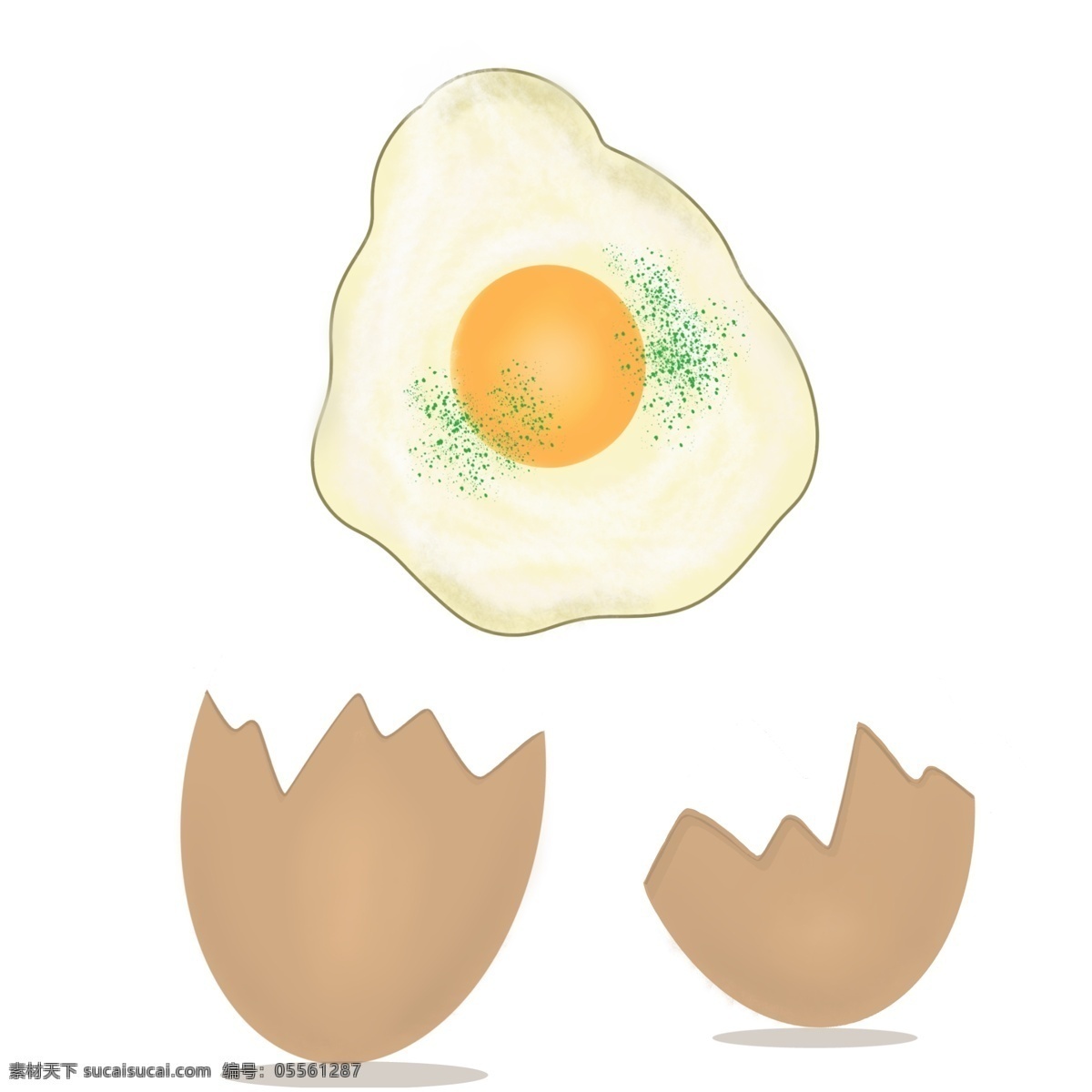 破壳 而出 小 煎蛋 蛋壳 鸡蛋 煎鸡蛋