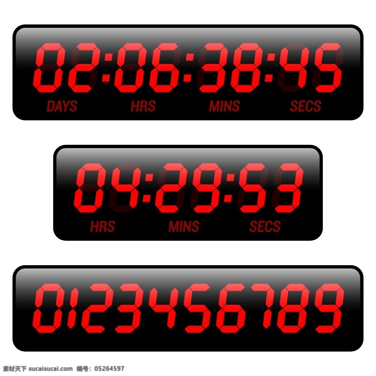 精致 数字 时钟 矢量 表 立体 日期 矢量图 钟表 数字时钟 电子表