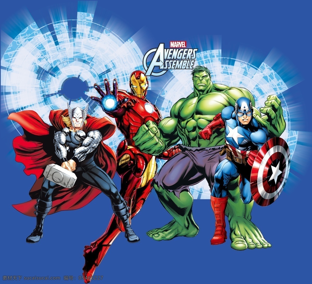 复仇者联盟 美国队长 钢铁侠 绿巨人 雷神 明星偶像 广告设计模板 源文件