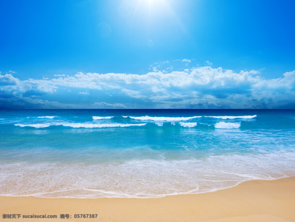 大海 太空 沙滩 浪花 云 旅游摄影 自然风景