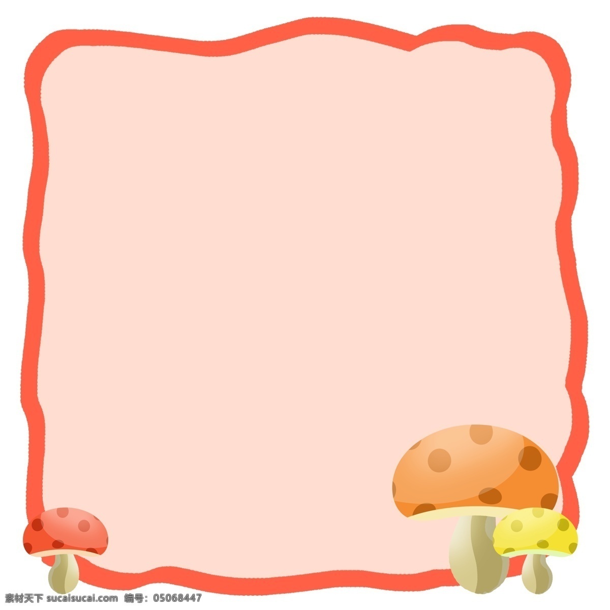 卡通 蘑菇 边框 插画 蘑菇边框 卡通边框 蘑菇边框插画 可爱蘑菇 红色边框 可爱边框 可爱蘑菇边框